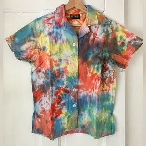 Big bud press tie dye pantry button up XS